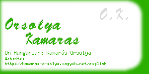 orsolya kamaras business card